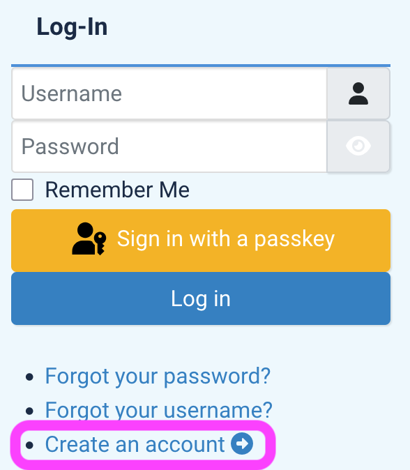 Create an account